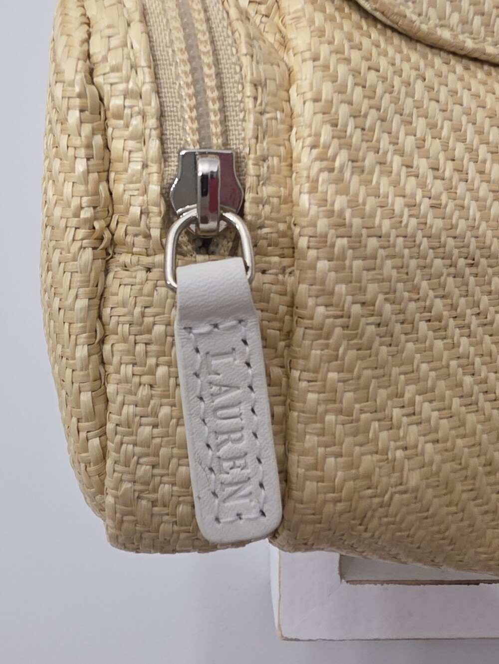 Vintage Lauren Ralph Lauren Woven Straw And White Shoulder Bag NWT - Picture 3 of 9